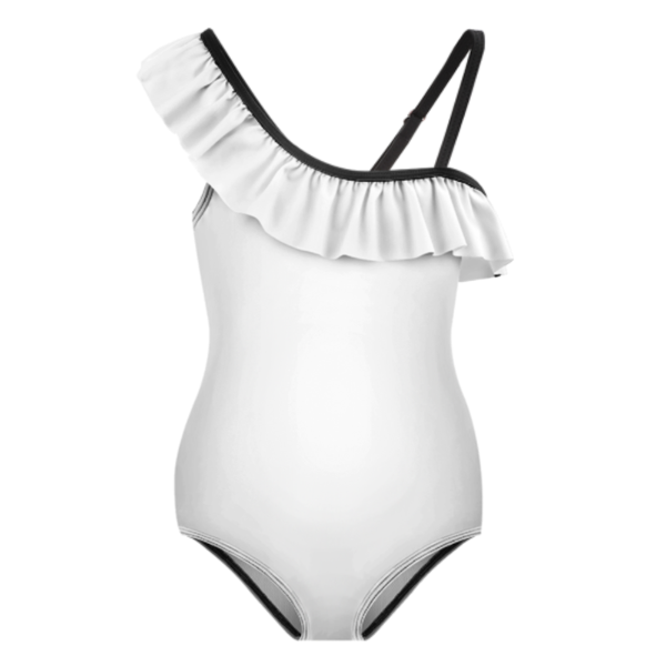 女童荷叶边连体泳衣NT010