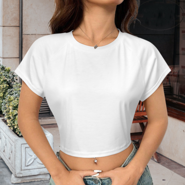 青少年短款插肩T恤LM235