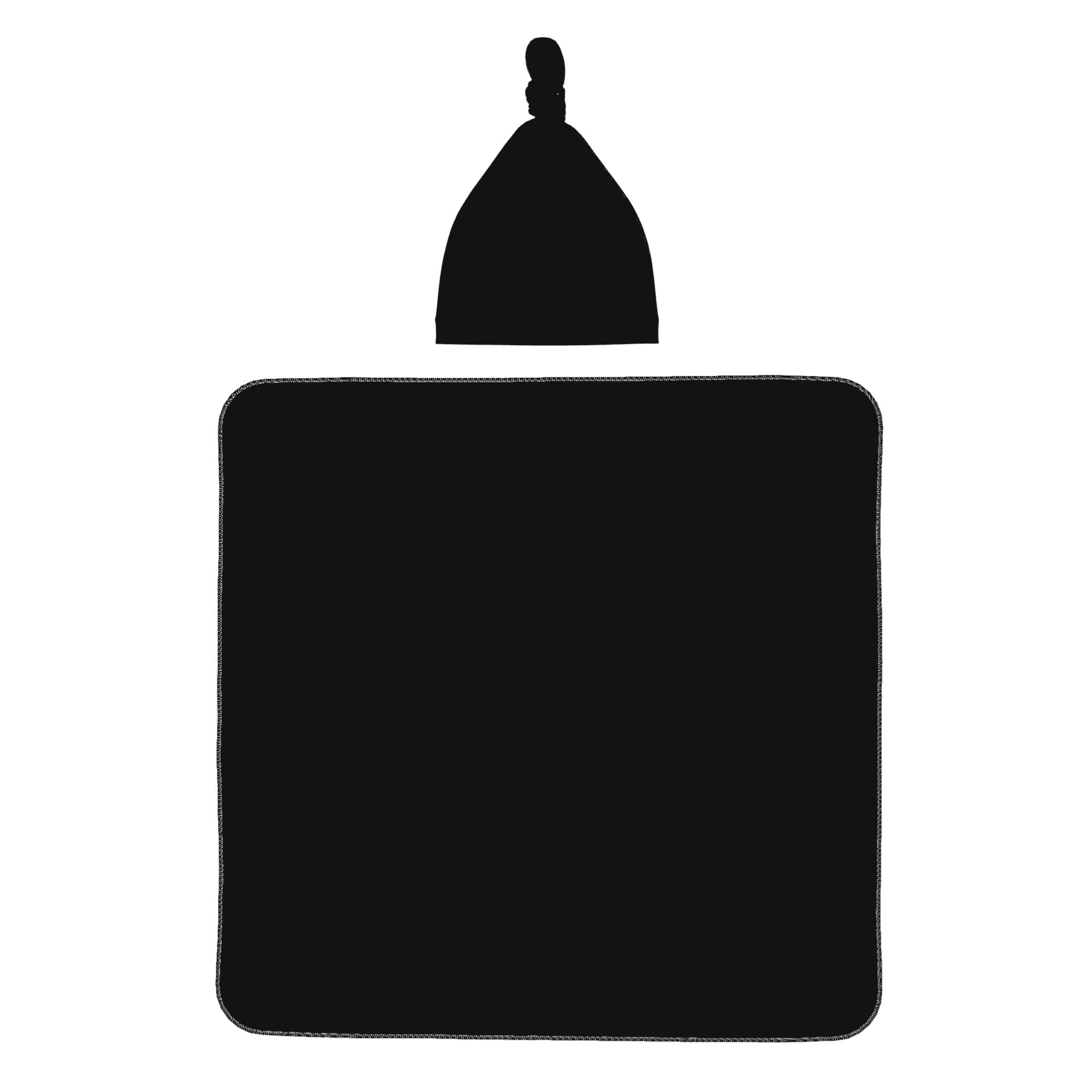 婴儿豆豆帽襁褓毯套装